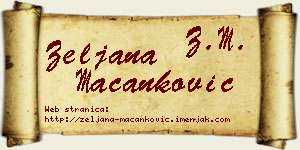 Željana Macanković vizit kartica